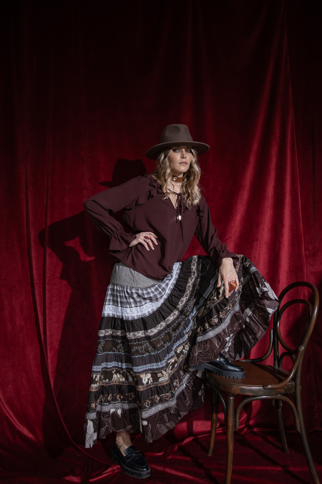 Скрап-юбка "Темный шоколад с кокосовой стружкой"