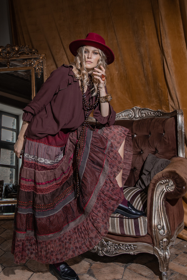 Скрап-юбка "Шоколадная вишня"